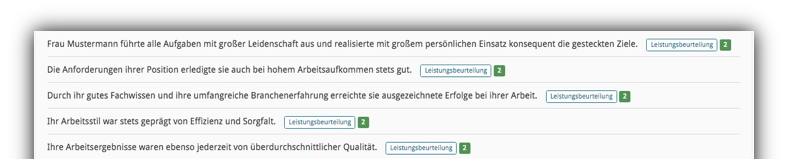 Arbeitszeugnisbewertung